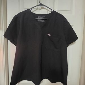 Figs Catarina Womens Scrub Top Black Size XXL/P